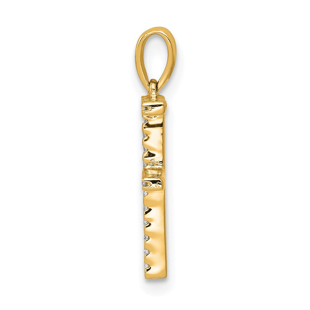 Diamond Letter F Initial Pendant - WBC