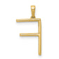 Diamond Letter F Initial Pendant - WBC