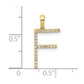 Diamond Letter F Initial Pendant - WBC