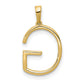 Diamond Letter G Initial Pendant - WBC