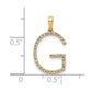 Diamond Letter G Initial Pendant - WBC