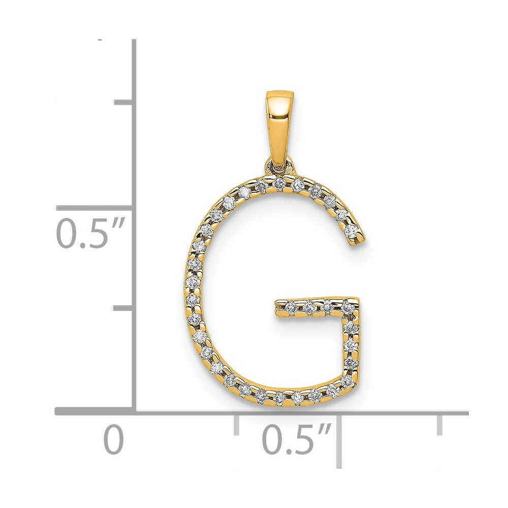 Diamond Letter G Initial Pendant - WBC