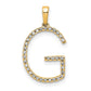 Diamond Letter G Initial Pendant - WBC