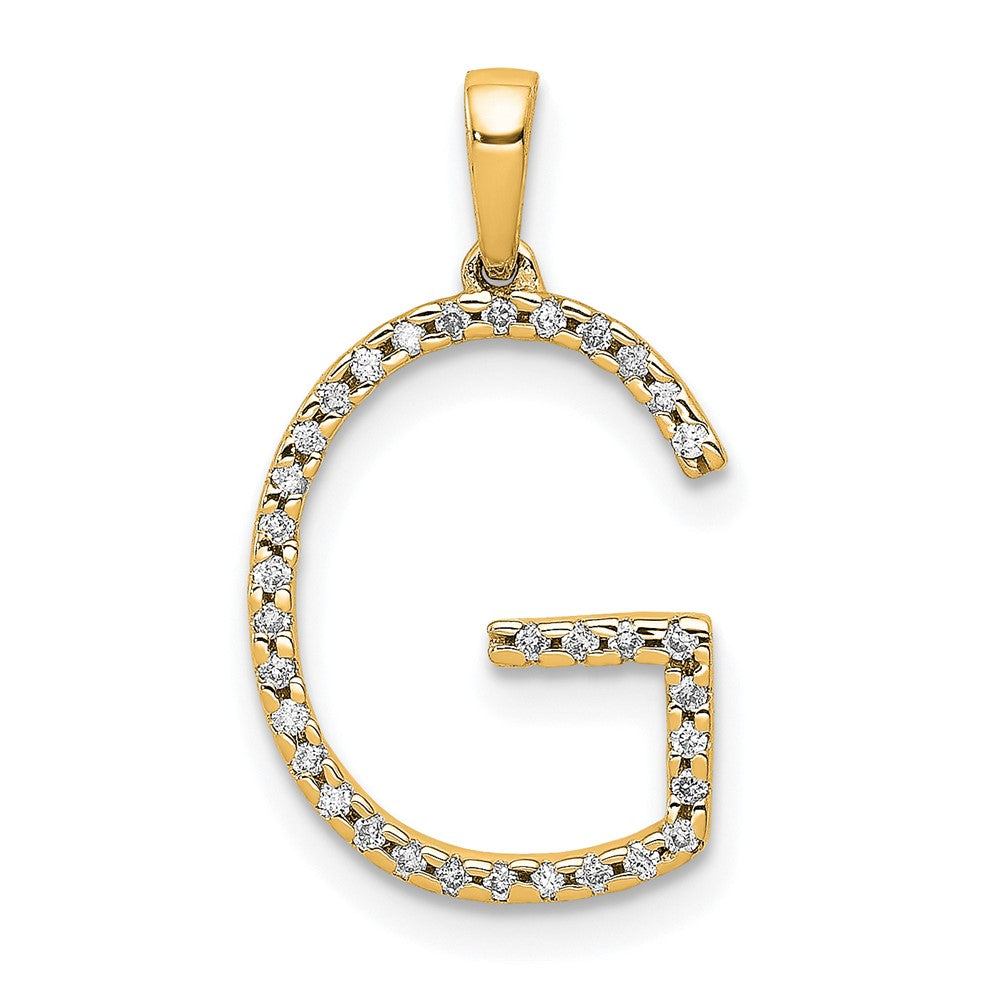 Diamond Letter G Initial Pendant - WBC