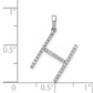 Diamond Letter H Initial Pendant - WBC