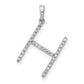 Diamond Letter H Initial Pendant - WBC