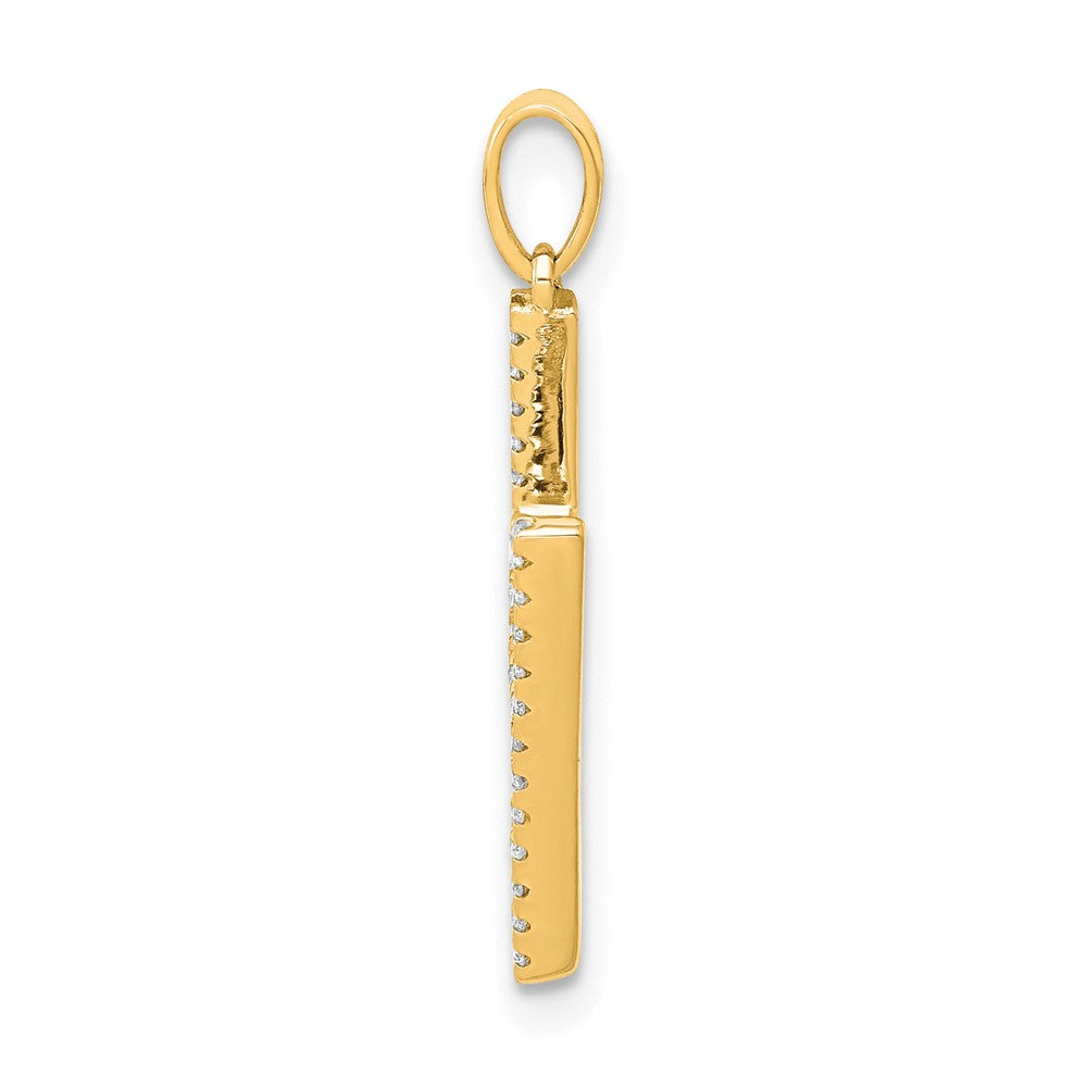 Diamond Letter H Initial Pendant - WBC