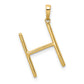 Diamond Letter H Initial Pendant - WBC