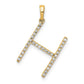 Diamond Letter H Initial Pendant - WBC