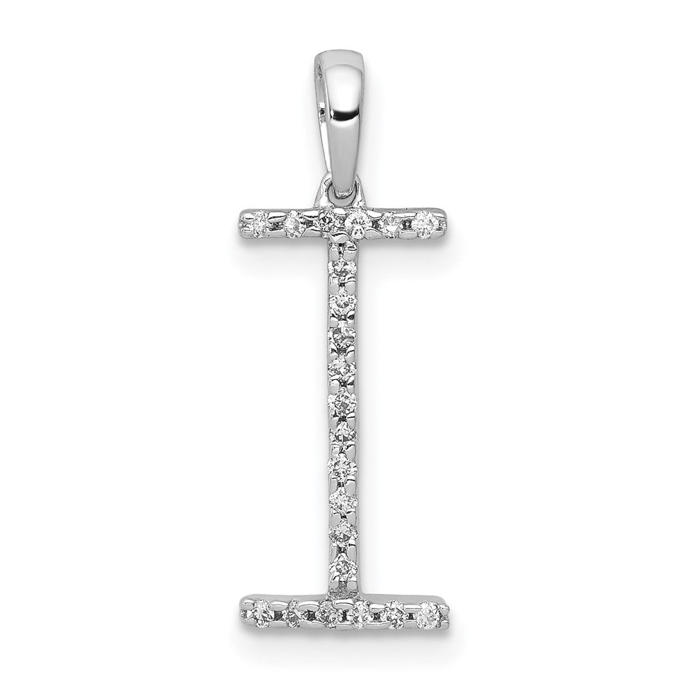 Diamond Letter I Initial Pendant - WBC