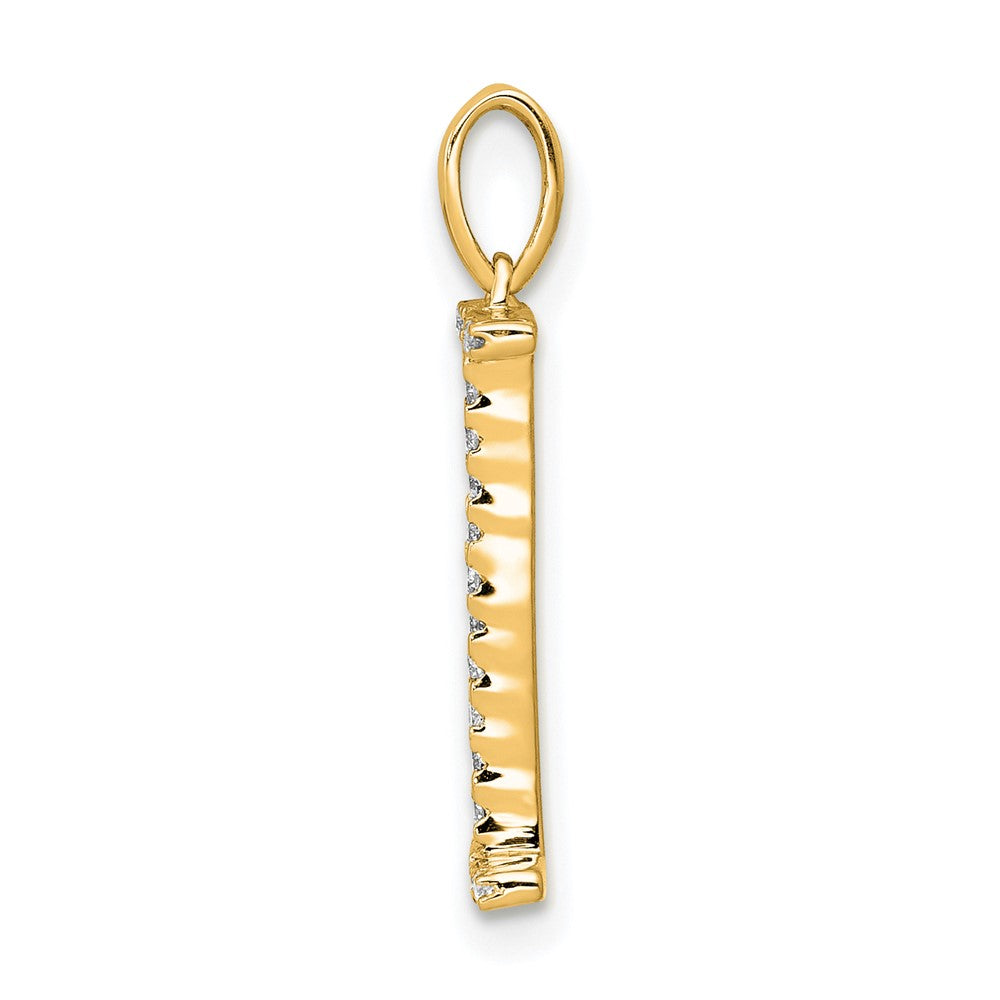 Diamond Letter I Initial Pendant - WBC