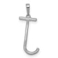 Diamond Letter J Initial Pendant - WBC