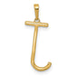 Diamond Letter J Initial Pendant - WBC