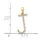 Diamond Letter J Initial Pendant - WBC