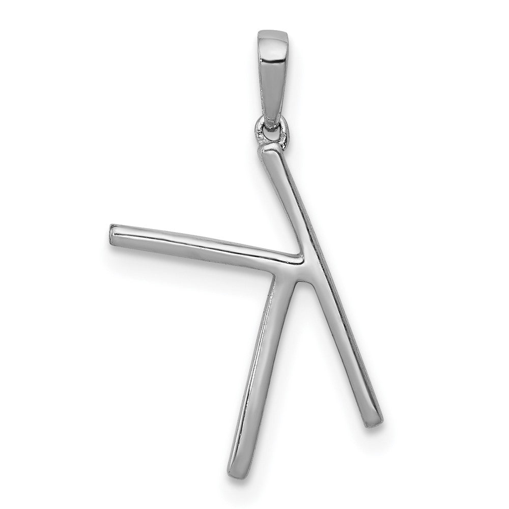 Diamond Letter K Initial Pendant - WBC