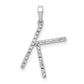 Diamond Letter K Initial Pendant - WBC