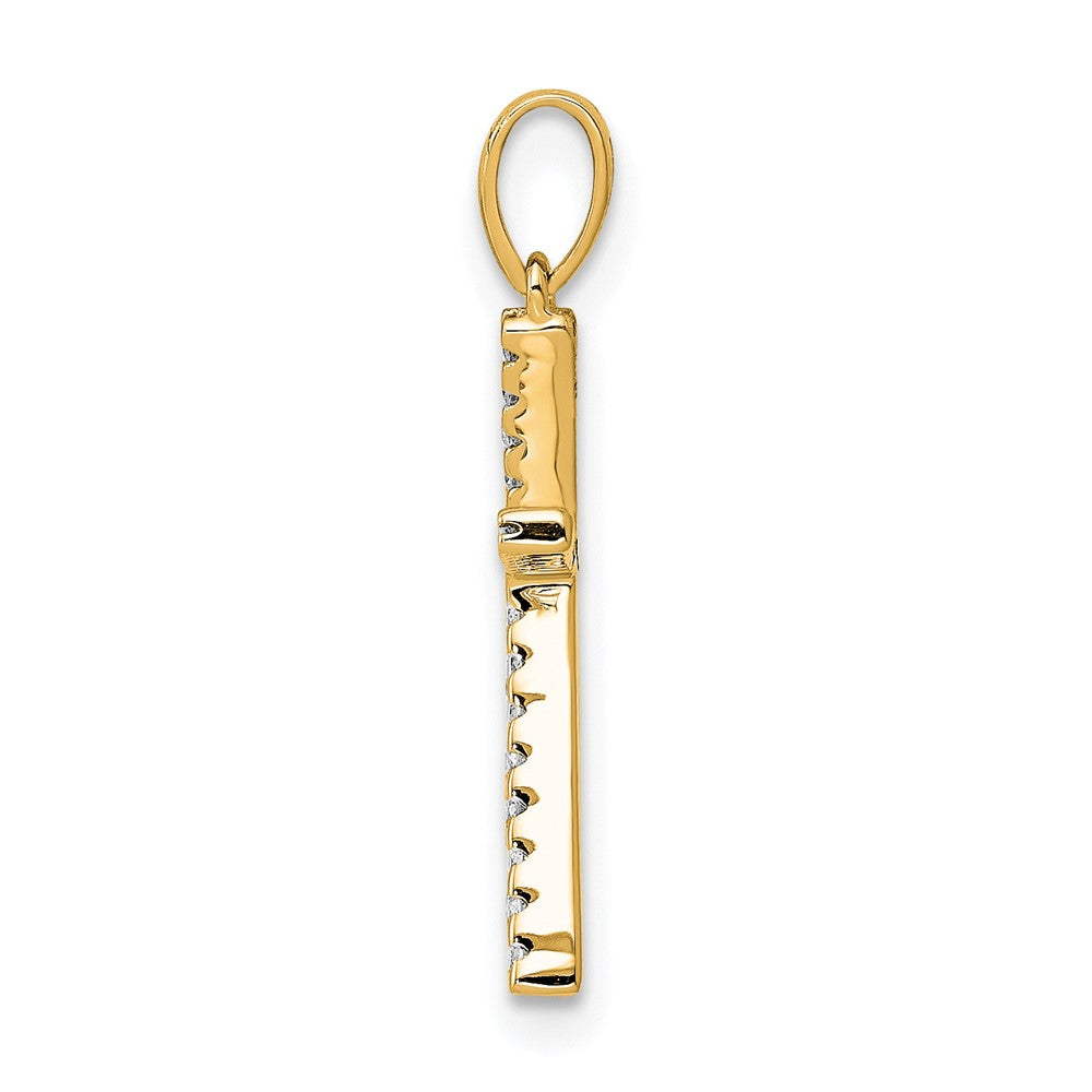 Diamond Letter K Initial Pendant - WBC