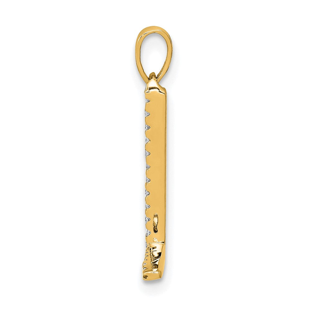 Diamond Letter L Initial Pendant - WBC