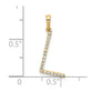 Diamond Letter L Initial Pendant - WBC