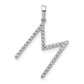 Diamond Letter M Initial Pendant - WBC