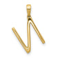 Diamond Letter N Initial Pendant - WBC