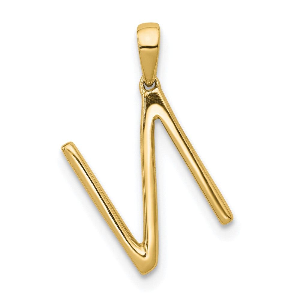 Diamond Letter N Initial Pendant - WBC