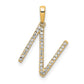Diamond Letter N Initial Pendant - WBC