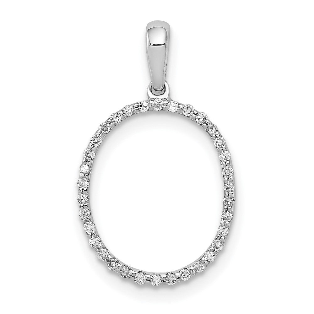 Diamond Letter O Initial Pendant - WBC
