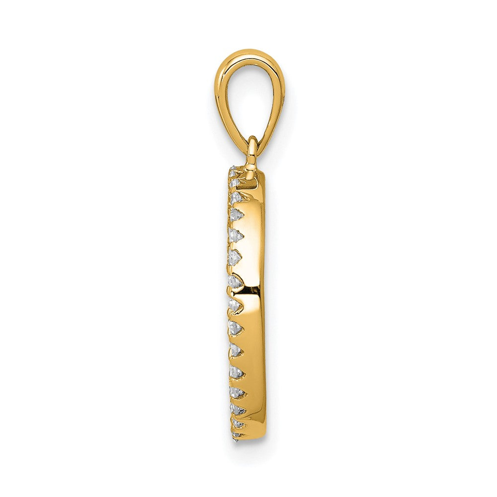 Diamond Letter O Initial Pendant - WBC