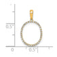 Diamond Letter O Initial Pendant - WBC