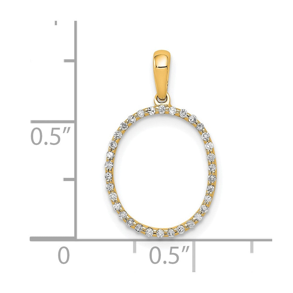 Diamond Letter O Initial Pendant - WBC
