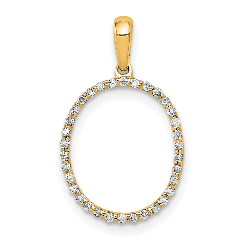 Diamond Letter O Initial Pendant - WBC