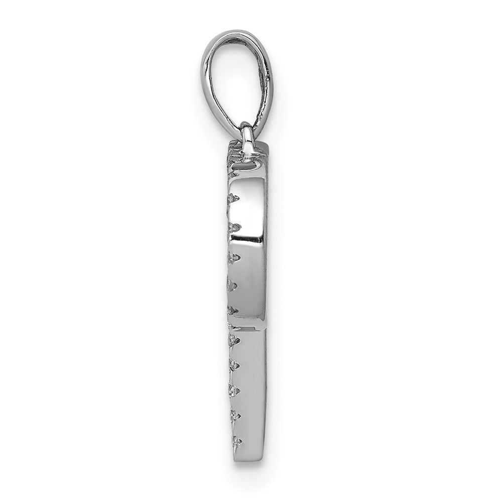 Diamond Letter P Initial Pendant - WBC