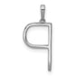 Diamond Letter P Initial Pendant - WBC