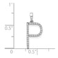 Diamond Letter P Initial Pendant - WBC