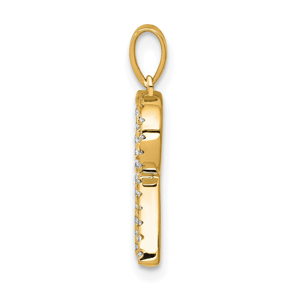Diamond Letter R Initial Pendant - WBC