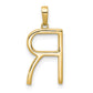 Diamond Letter R Initial Pendant - WBC