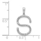 Diamond Letter S Initial Pendant - WBC