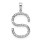 Diamond Letter S Initial Pendant - WBC