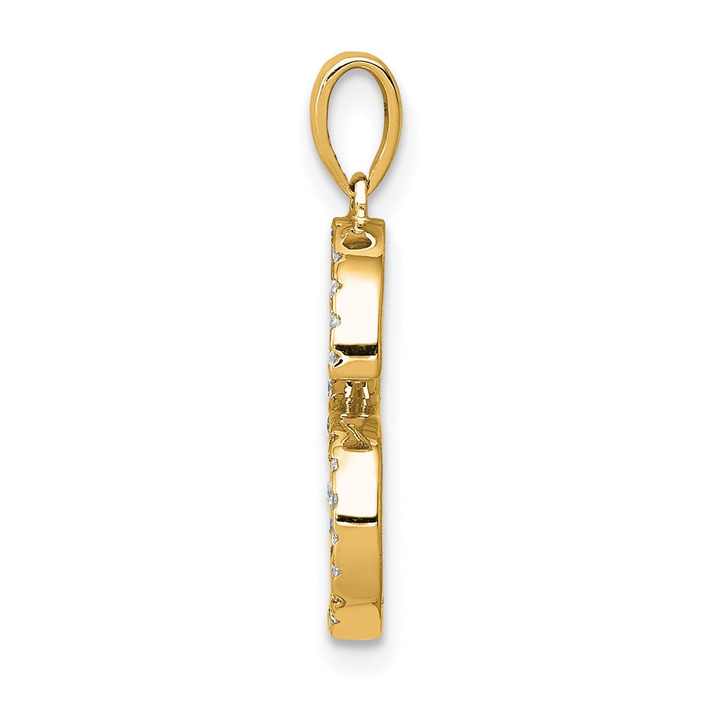 Diamond Letter S Initial Pendant - WBC