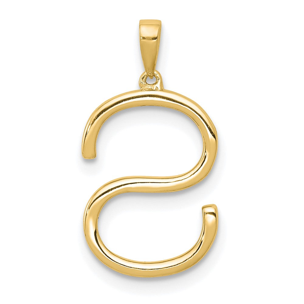 Diamond Letter S Initial Pendant - WBC
