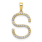 Diamond Letter S Initial Pendant - WBC
