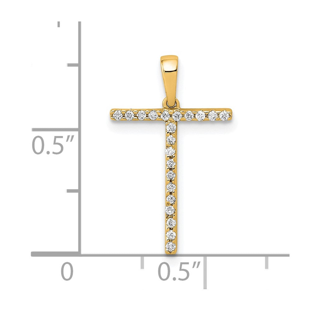 Diamond Letter T Initial Pendant - WBC