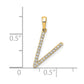 Diamond Letter V Initial Pendant - WBC