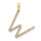 Diamond Letter W Initial Pendant - WBC