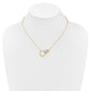 Two-tone Polished Triple Interlocked Circles Necklace - WBC