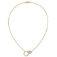 Two-tone Polished Triple Interlocked Circles Necklace - WBC