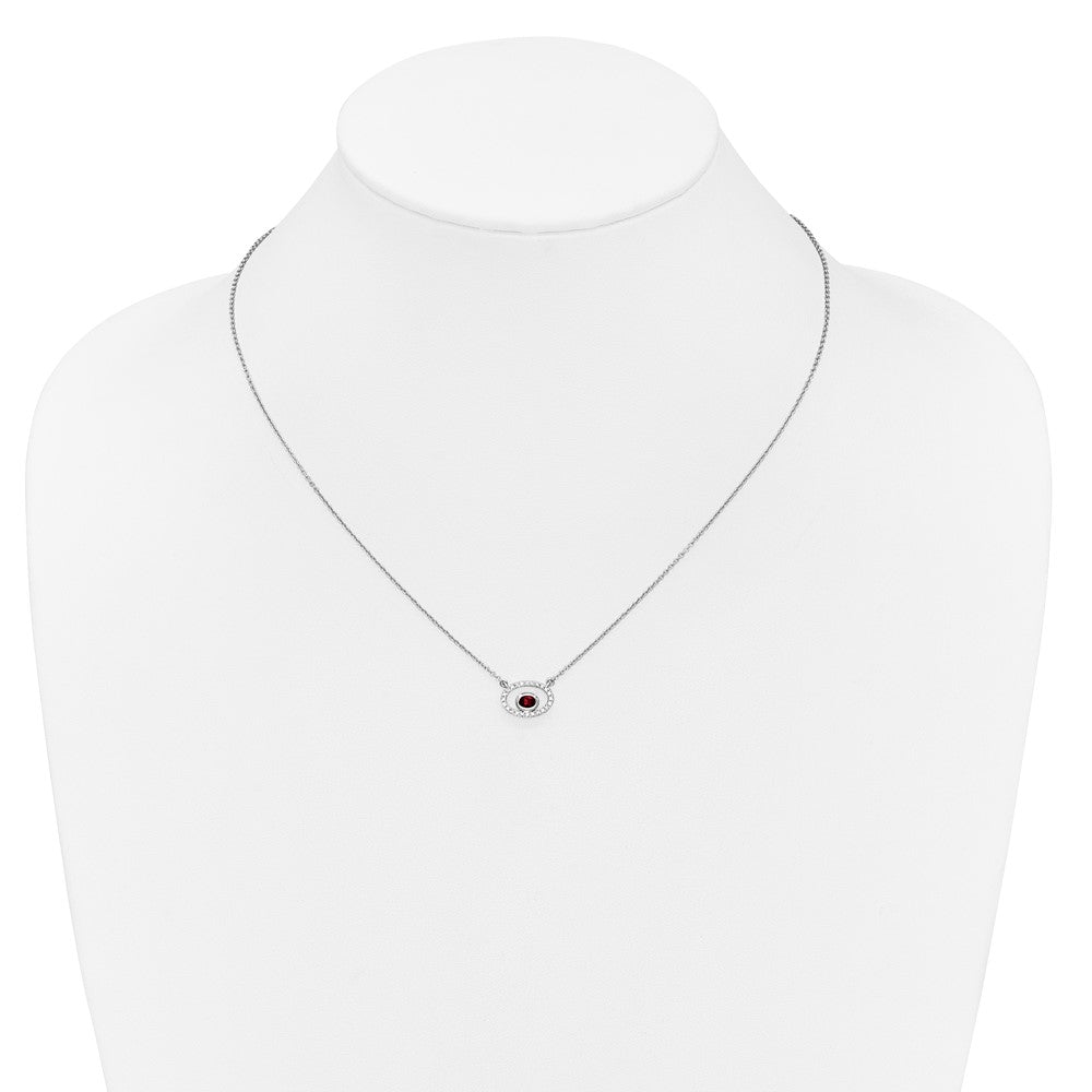 Oval Garnet and Diamond Necklace - WBC