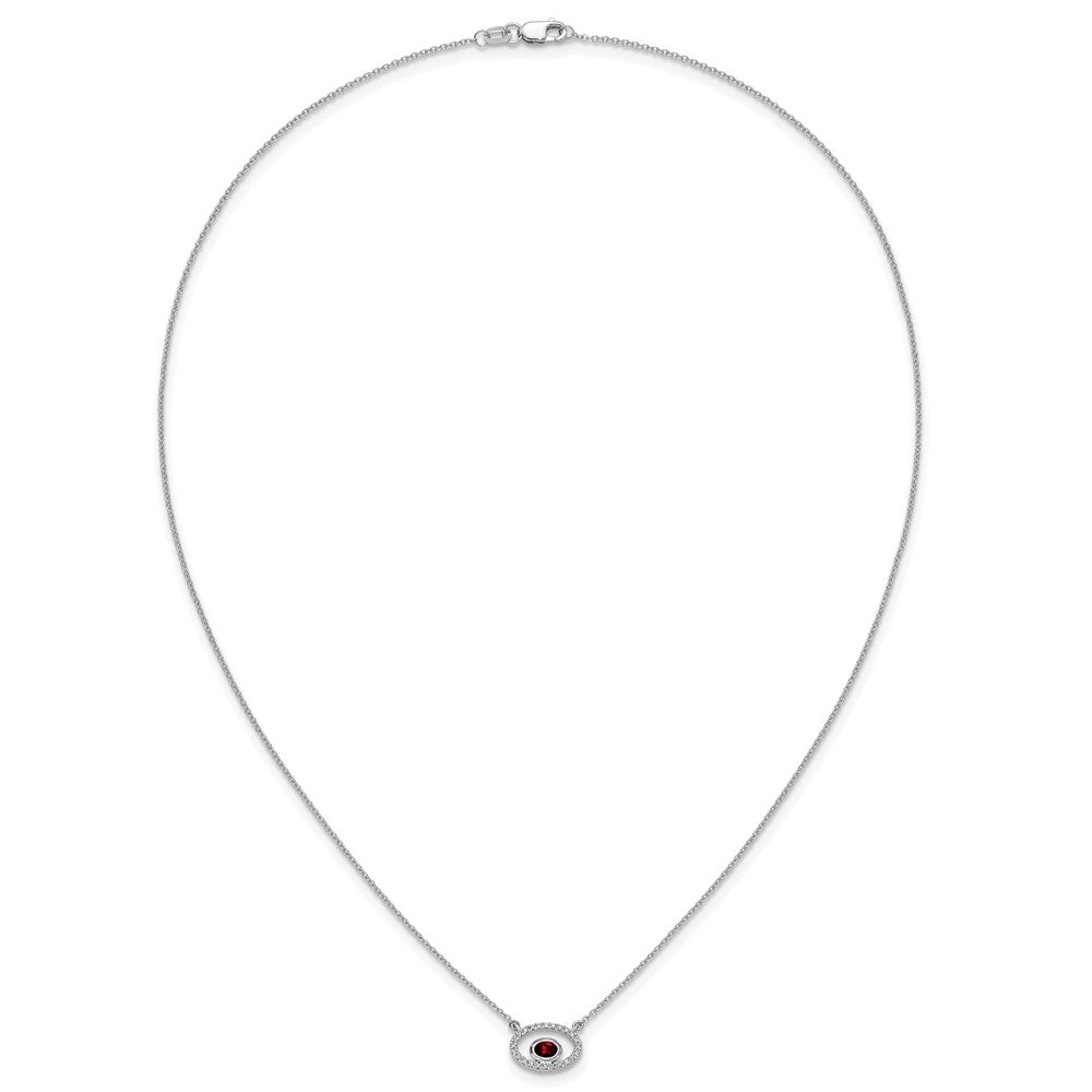 Oval Garnet and Diamond Necklace - WBC