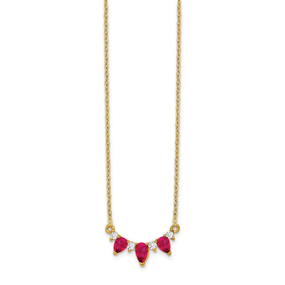 Pear Ruby and Diamond Necklace - WBC